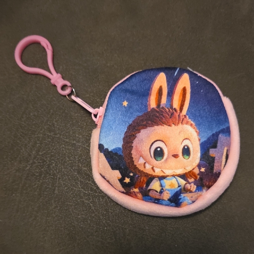 (J52) Labubu Pink Coin Pouch / Purse/ Keychain